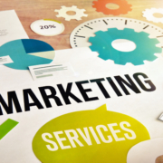 Marketing services concept design. Concept for website and mobil white lablel marketing services
