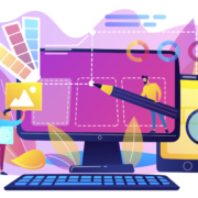 Web design development concept vector illustration web design services